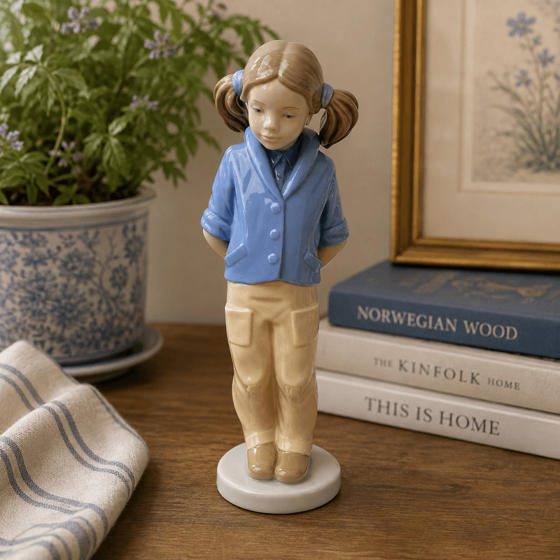 Lladro, jente med musefletter