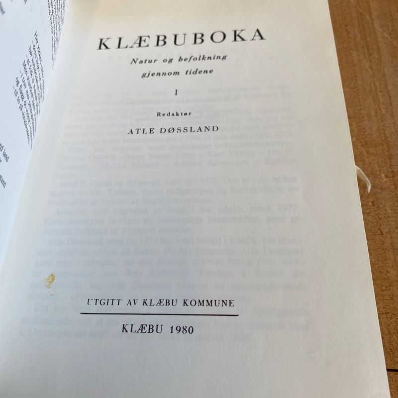 Klæbu-boka I-II