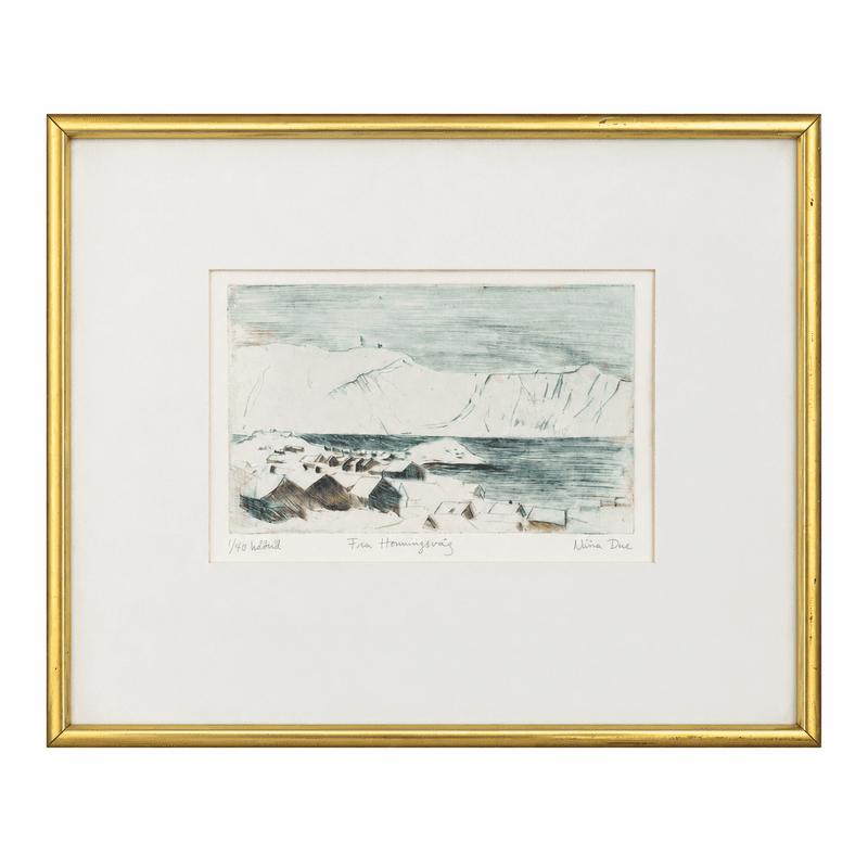 Nina Due – «Fra Honningsvåg» – kolorert grafisk blad 1/40