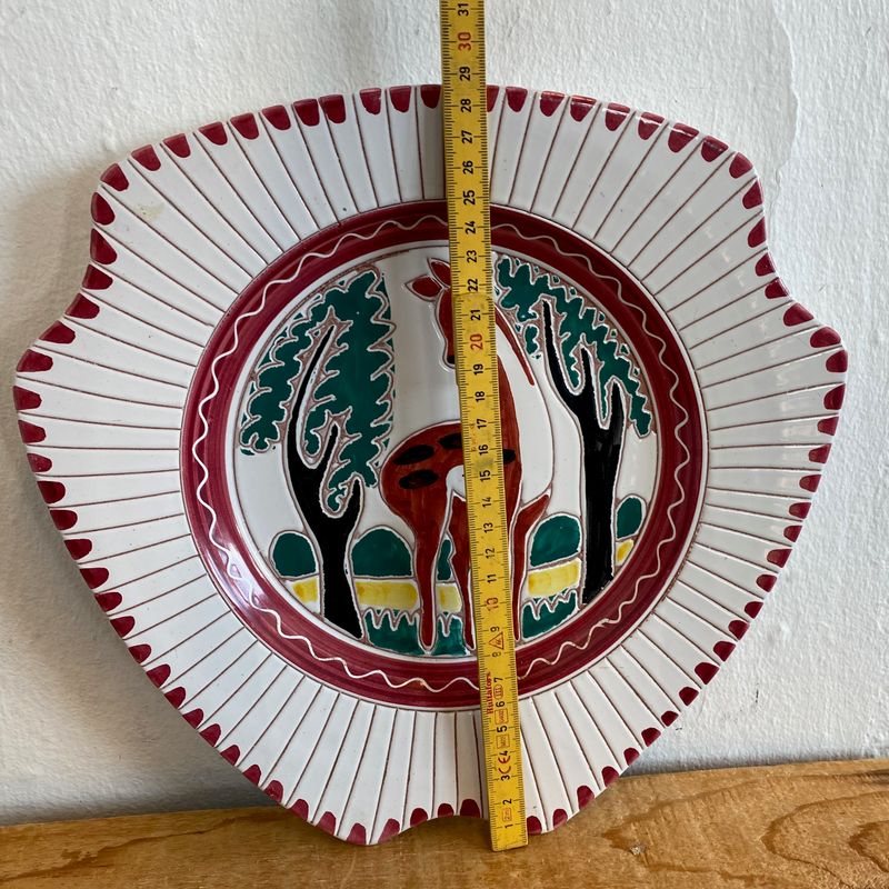 Elle keramikk, trekantet fat
