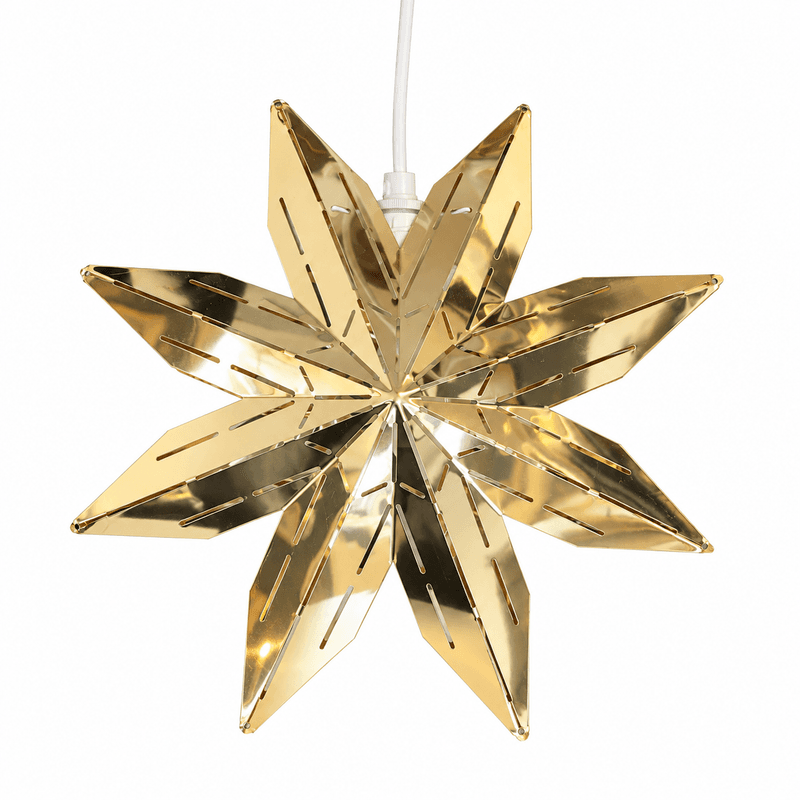 Gullfarget adventsstjerne fra Philips – nostalgisk juleglans